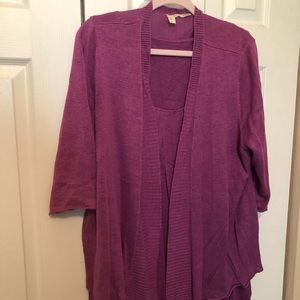 Like new Eileen Fisher linen sweater and shell
